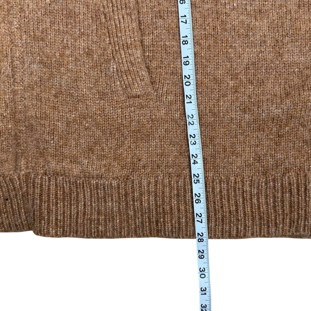 J.Crew Poncho Sweater Womens S/M Brown Merino Alpaca Wool Turtleneck Oversized - Picture 6 of 11